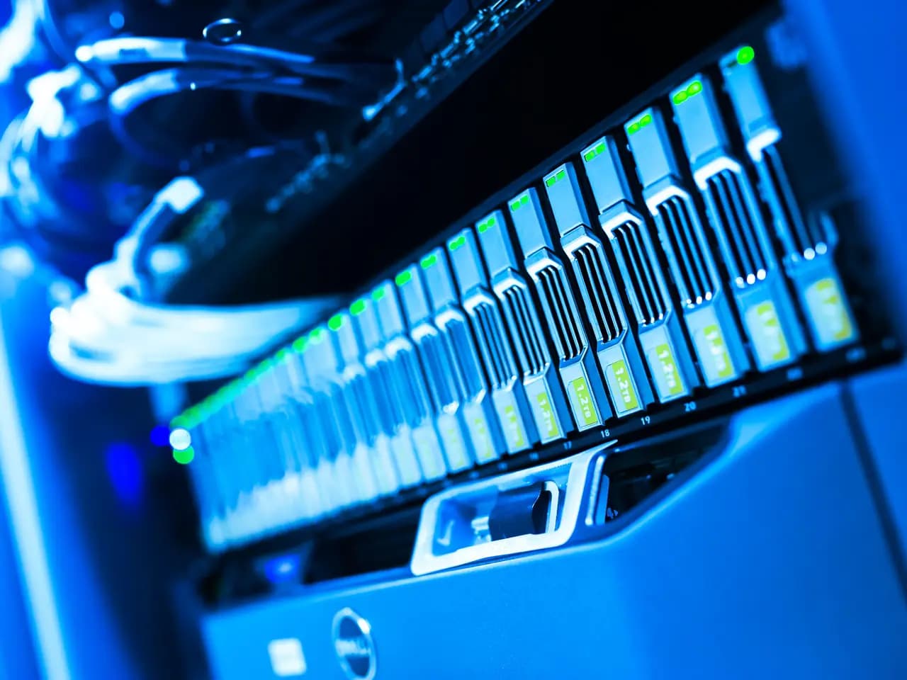 Populated disk shelf in a running storage array