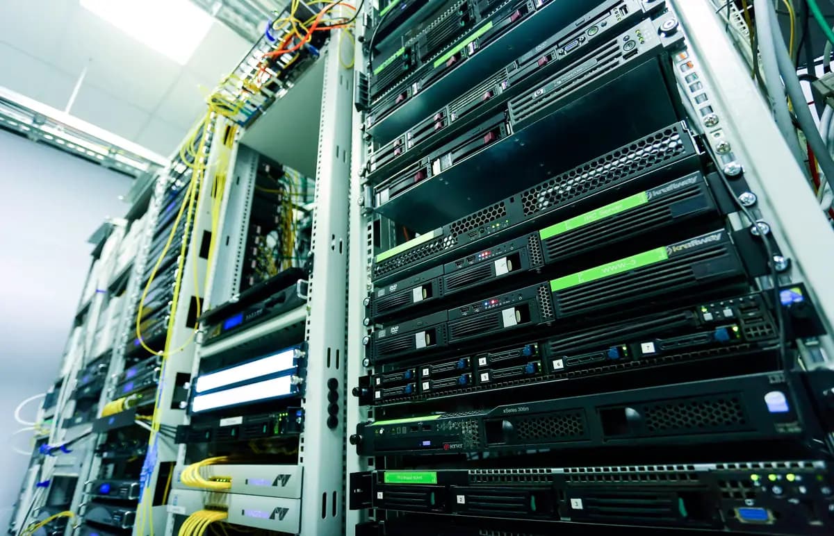 Populated server rows carrying tenant workloads
