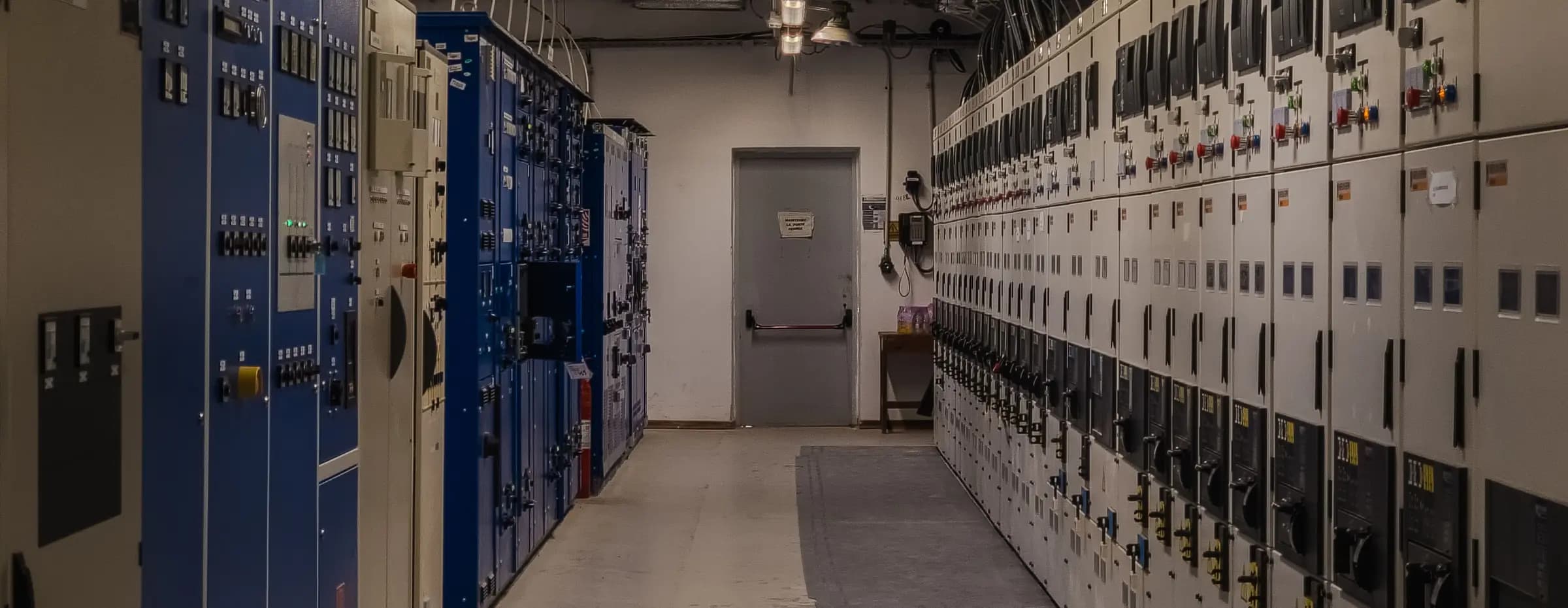 Switchgear room in a data centre facility